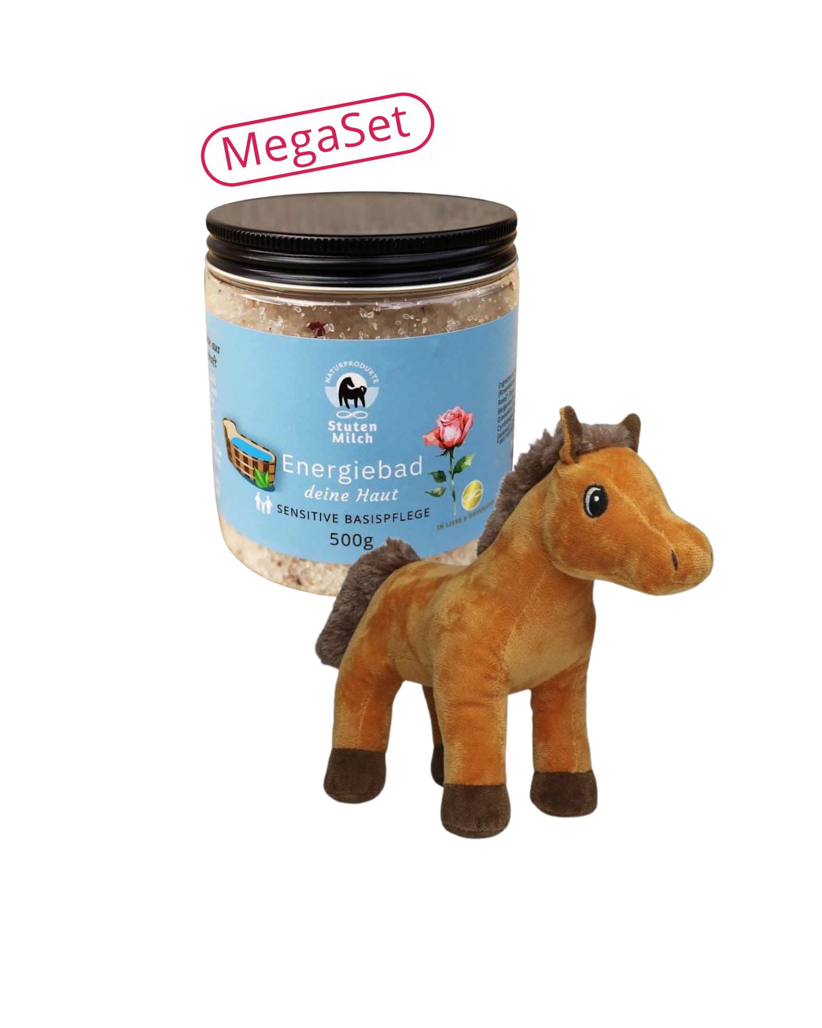 Energiebad und Plüschpferd