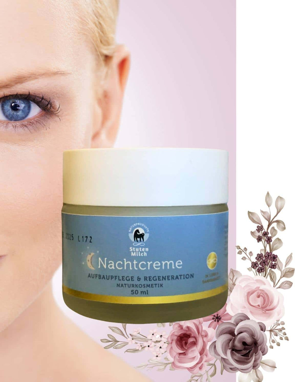 Stutenmilch Nachtcreme (Aufbaupflege), 50 ml