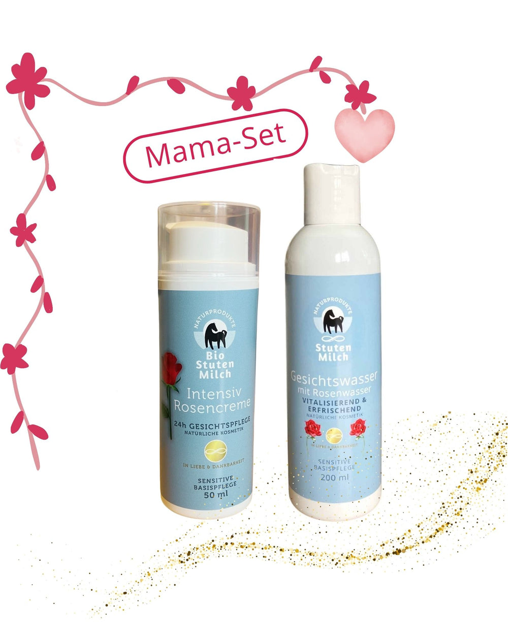 Muttertagsaktion - Stutenmilch Rosencreme und Gesichtswasser